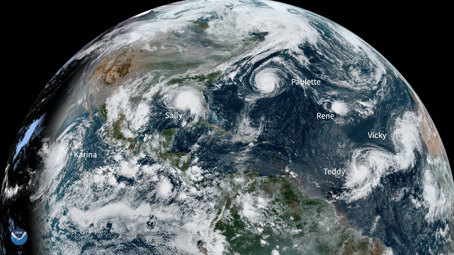 Foto gemaakt door NOAA - Satellietbeeld