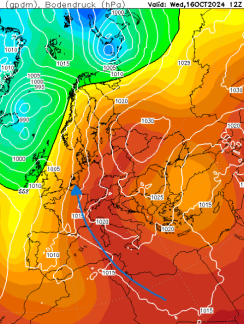 Foto gemaakt door Wetterzentrale.de - Afrikaanse warmte kruipt helemaal op naar Nederland