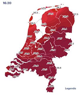 Foto gemaakt door Buienradar.nl - Record warm in Nederland op 25 juli 2019 Foto gemaakt door Buienradar.nl - Record warm in Nederland op 25 juli 2019
