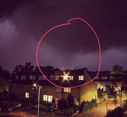 De tornado wordt o.a. in Zutphen gehoord en gezien. Bron: Joran Grip.