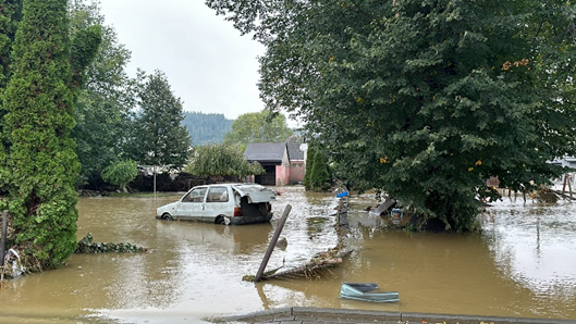 Extreme regenval in Centraal-Europa leidt tot overstromingen. Bron: World Weather Attribution