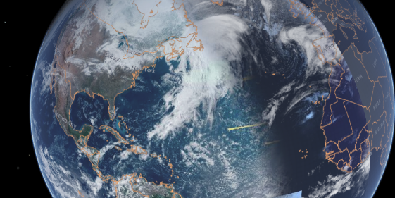 Foto gemaakt door nasa.gov - Wereld in real-time weergegeven door geostationaire en polaire satellieten