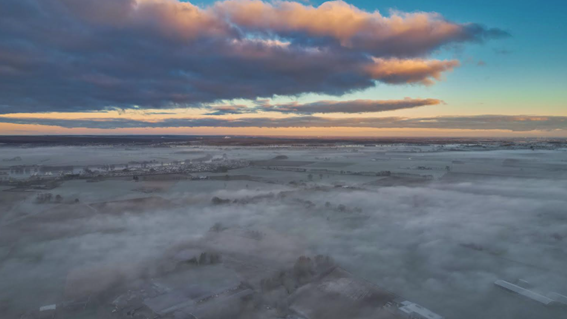 Foto gemaakt door Hans van Loenen - Achter-Drempt - Oplossende mist in de Achterhoek