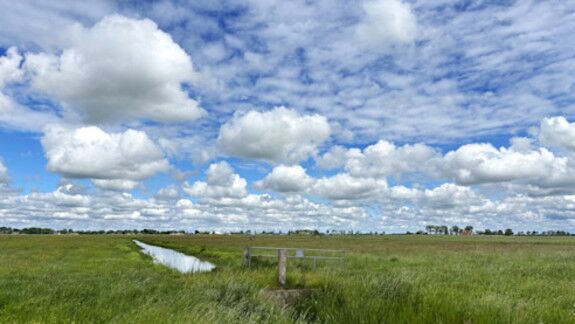 Hollands plaatje met cumulus en stratocumulus
