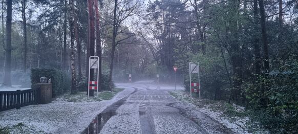 Foto gemaakt door Amara Onwuka - Wageningen - Hagel en nevelig na de passage van een forse onweersbui