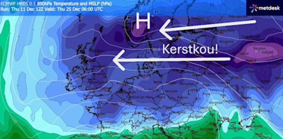 Foto gemaakt door WX Charts.com - Kou op hoogte aan de zuidflank van een Scandihoog Foto gemaakt door WX Charts.com - Kou op hoogte aan de zuidflank van een Scandihoog