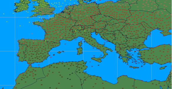 Foto gemaakt door Weer.nl - Voor komende woensdag wordt op grote schaal 40 graden of meer verwacht door het Weer.nl-weermodel. Op Sardinië staat nu al een 45 in de kaart. In de praktijk kan dit nog wat hoger uitpakken.