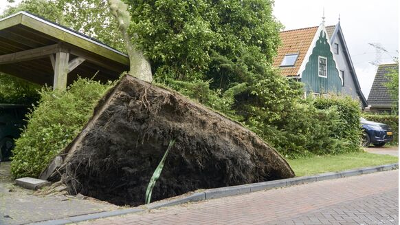 Foto gemaakt door Kees Jak - Westzaan - Schade in Westzaan.