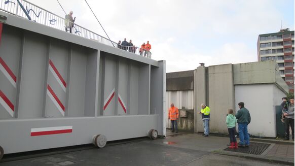 Foto gemaakt door Jannes Wiersema - Ter Illustratie: op 5 oktober 2017 werden ook veiligheidsmaatregelen genomen i.v.m. hoogwater door storm.