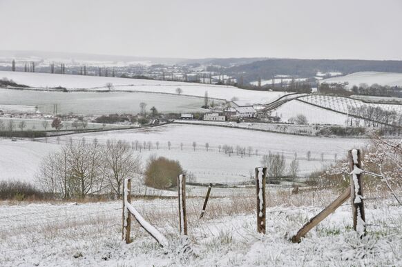 Foto gemaakt door Marina Nefkens - Eys - Op 1 april was op meerdere plekken sprake van een witte wereld, op de Veluwe lag zelfs meer dan 15 centimeter sneeuw.