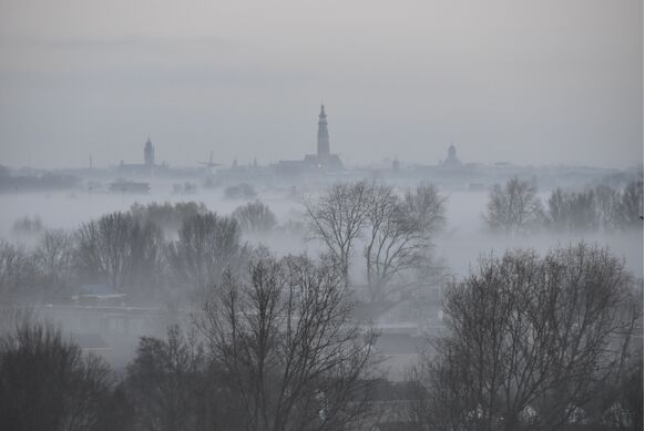 Foto gemaakt door Anne-Marie van Iersel - Vlissingen - In tegenstelling tot alle andere maanden verliep januari somber met vaak (dichte) mist.