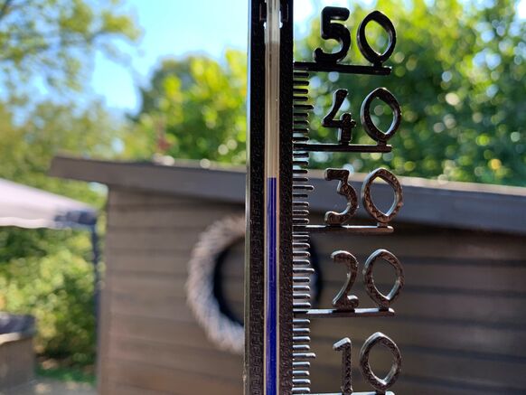 Foto gemaakt door Erica van Leeuwen - Temperaturen van 35 graden waren dit jaar vooral in het zuiden van het land meermaals te zien. 