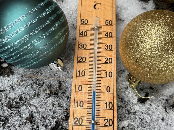 Foto gemaakt door Jessie van Neer - Lage temperaturen en zeer lokaal wat sneeuw tijdens kerst.