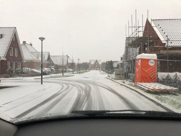 Foto gemaakt door Leah van den Broek - Heerhugowaard - Ook in Noord-Holland wordt het op steeds meer plekken wit. 