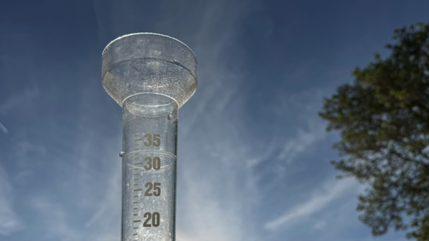 Foto gemaakt door Jolanda Bakker  - Zevenhuizen - Nu nog droge regenmeter 