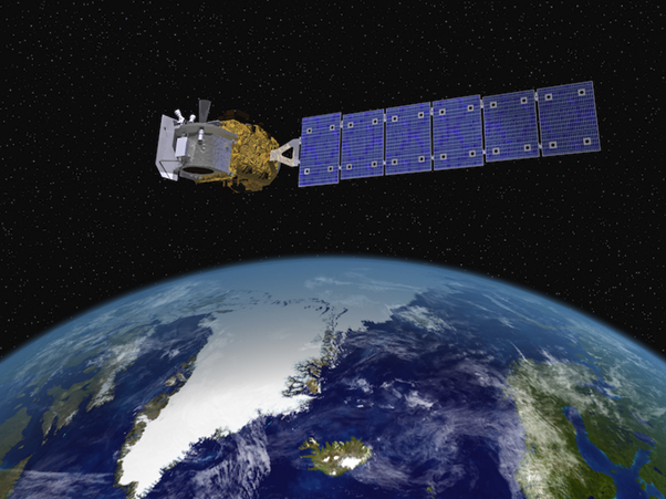 ICESat-2 boven Groenland. Bron: NASA.gov