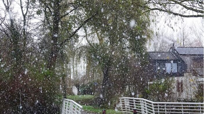 Foto gemaakt door Gerrit Draaisma - Groningen - Sneeuw viel er deze winter niet vaak, en als het dan al sneeuwde was het vaak natte sneeuw. 
