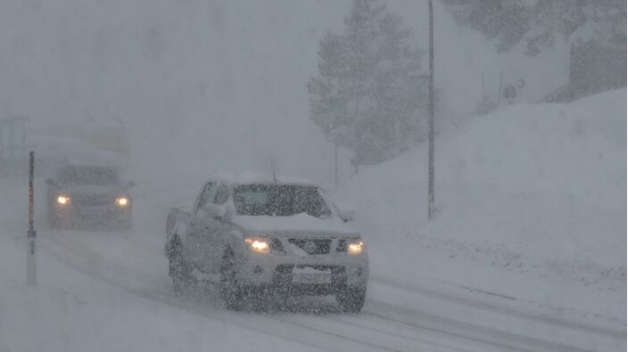 Foto gemaakt door Hans ter Braak - In de hoger gelegen delen van de Amerikaanse staat Californië valt de sneeuw met bakken uit de lucht