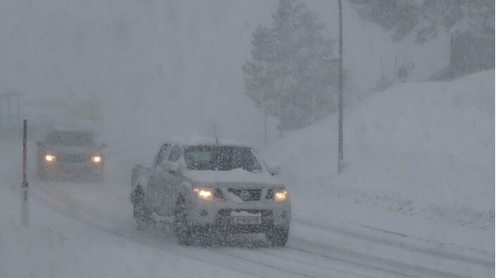 Foto gemaakt door Hans ter Braak - De bergen in de Amerikaanse staat Californië worden zo langzamerhand bedolven onder een metershoog pak sneeuw