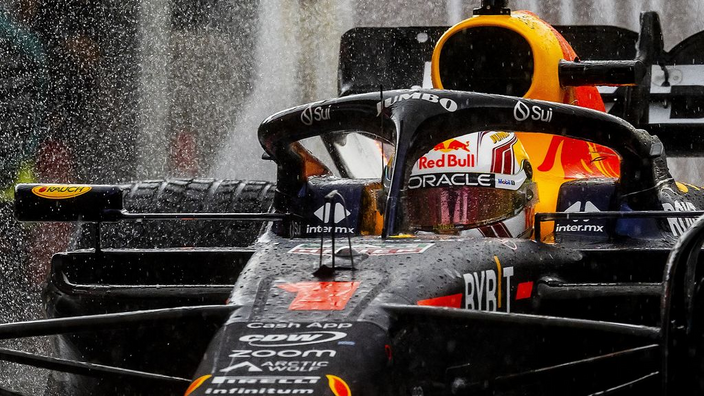 Foto gemaakt door ANP - Max Verstappen in de regen van de race in Zandvoort in 2023