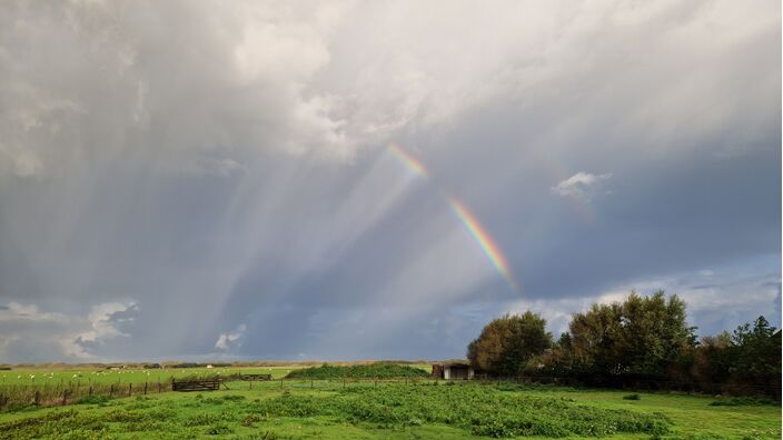 Foto gemaakt door Frans Alderse Baas - Texel - Het herfstachtige weer met lagere temperaturen, soms veel wind en (stevige) buien leverde toch ook prachtige plaatjes op.