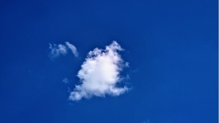 Foto gemaakt door Theo van Dalen - Putten - Eén wolkje aan de lucht op een zonnige lentedag