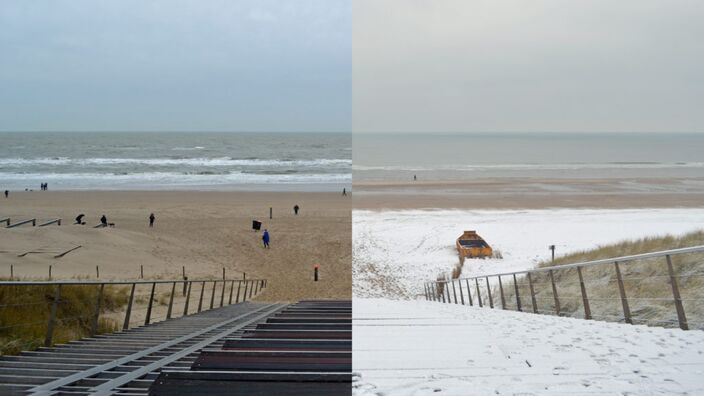 Foto gemaakt door Sjef Kenniphaas - Het verschil tussen 1 februari 2019 (rechts) en vandaag (1 februari 2020, links). 