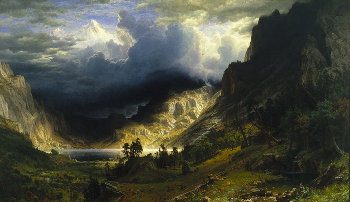Mt. Rosalie  - A storm in the Rocky Mountains (1866, Albert Bierstadt)