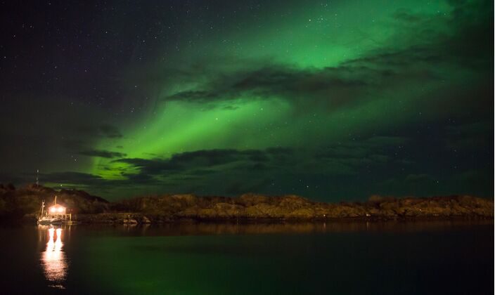 Foto gemaakt door Kent Roar Nybø - Stamsund, Lofoten (Noorwegen) - Noorderlicht op 23 oktober 2020. 