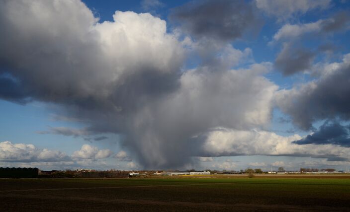 Foto gemaakt door Owen O'Neill - Hillegom - Een winters buitje in de buurt van Hillegom. 