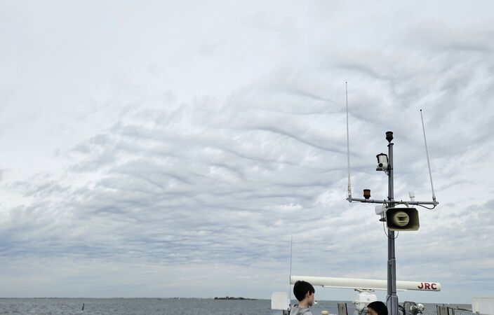 Foto gemaakt door Jelle Veldhuis - Pampus, Amsterdam - De chaotische golven van deze wolk, die doen denken aan de golven van een zee, zijn goed te zien op deze foto. Foto gemaakt door Jelle Veldhuis - Pampus, Amsterdam - De chaotische golven van deze wolk, die doen denken aan de golven van een zee, zijn goed te zien op deze foto.