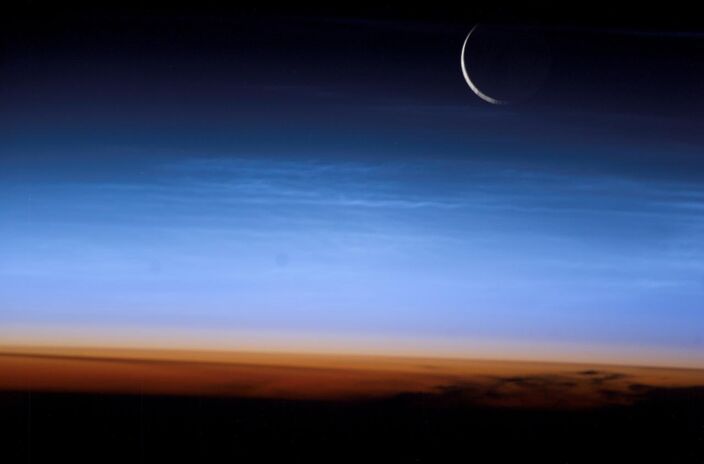 Foto gemaakt door NASA - De atmosfeer van de aarde zoals waargenomen door het ISS.