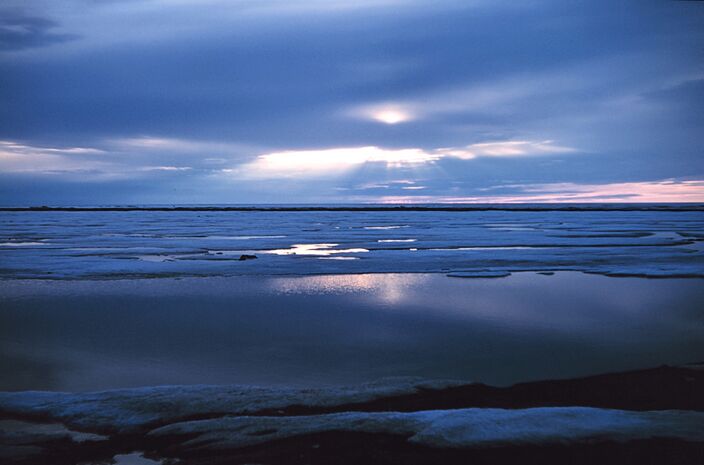 Foto gemaakt door NOAA - Smeltend zeeijs in de Beaufortzee. 