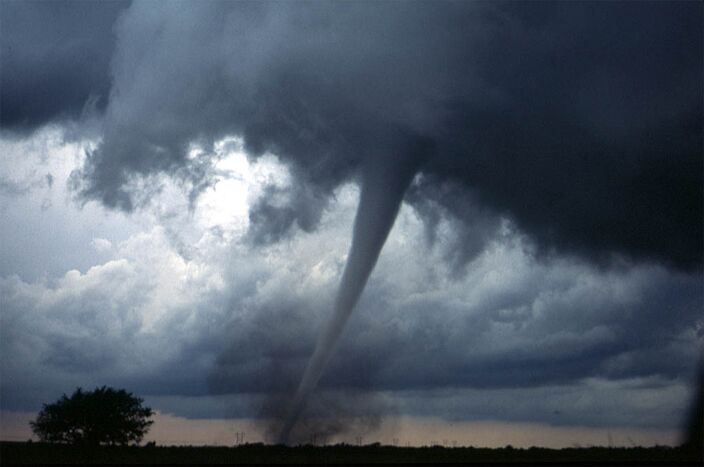 Foto gemaakt door NOAA - Oklahoma - Een tornado in Oklahoma.