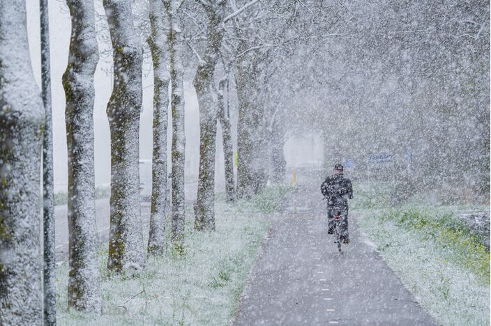 Foto gemaakt door Chris Biesheuvel - Andel - Op 9 dagen viel ergens in ons land sneeuw deze maand. Dat is sinds de jaren '70 niet meer voorgekomen!