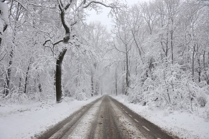 Foto gemaakt door Marina Nefkens - Vaals - Een dikke laag sneeuw 7 april op de Vaalserberg. 