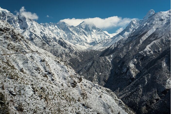 Foto gemaakt door Pixabay - Himalaya - Een deel van een gletsjer brak af in het noorden van India