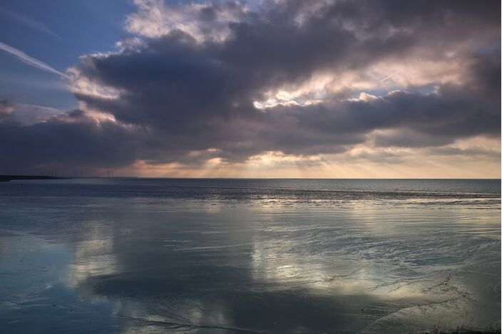 Foto gemaakt door Anna Zuidema - Waddenzee - Het was deze winter over het algemeen vrij rustig weer, met december als koudste maand en januari als natste (en gelijk ook meest sneeuwrijke) maand.