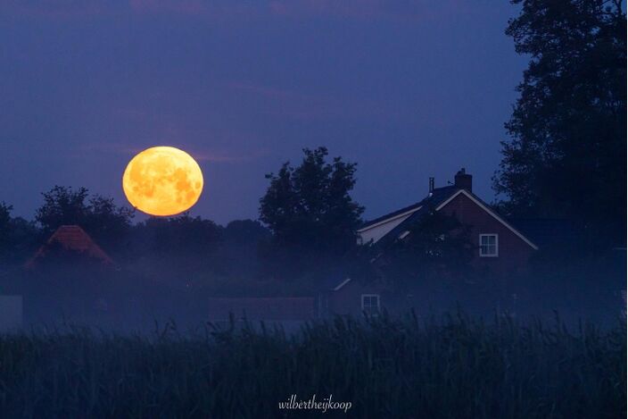 Foto gemaakt door Wilbert Heijkoop - Hardenberg - Supermaan in Hardenberg