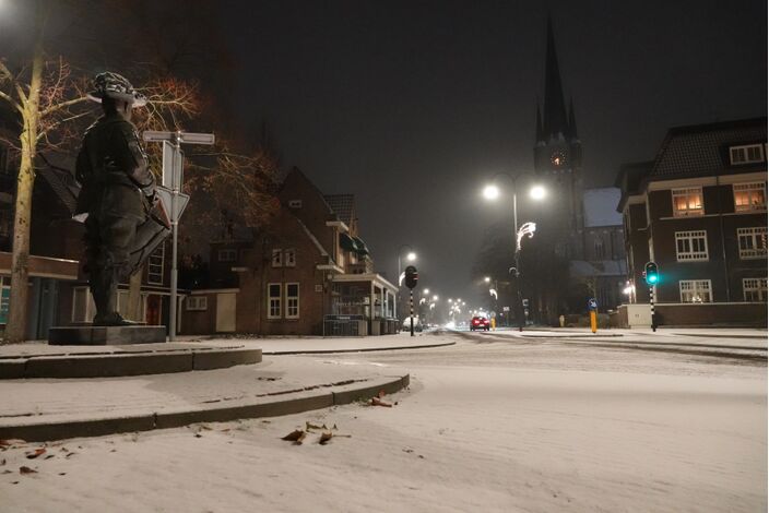 Foto gemaakt door Willem van Nunen - Stiphout - Vooral in de oostelijke helft van het land viel vanochtend regionaal wat (lichte) sneeuw.