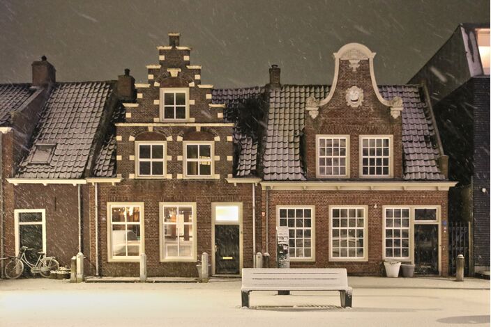 Foto gemaakt door Anna Zuidma - Harlingen - Maandagavond en in de nacht naar woensdag kan het wel eens op meerdere plekken tot (natte) sneeuw kunnen komen.