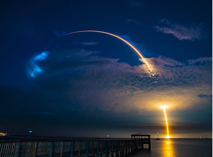 Foto gemaakt door Charles Boyer - Californië - De lancering van een SpaceX Falcon 9 raket vanuit Californië. 