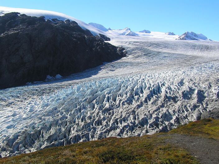 Foto gemaakt door Wikipedia - Alaska - De Exit gletsjer in Alaska. 