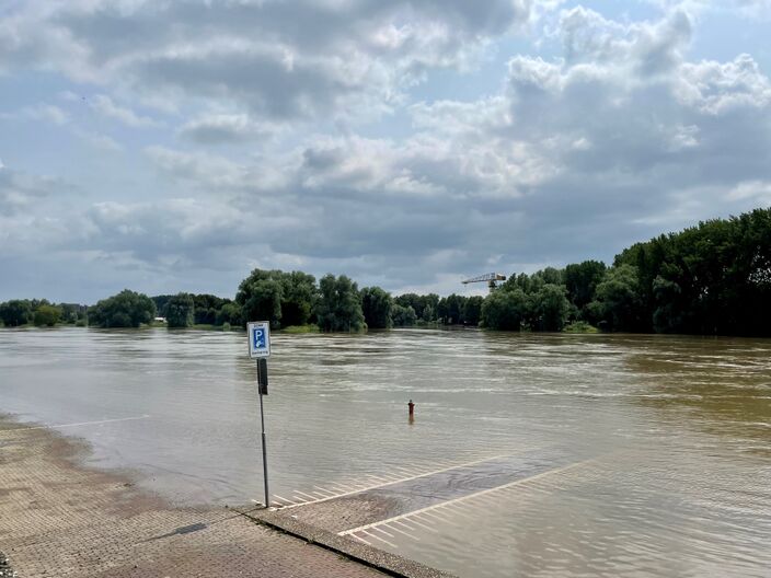 Foto gemaakt door Erica van Leeuwen - de Bruijn - Arnhem - Hoogwater in de Nederrijn bij Arnhem.