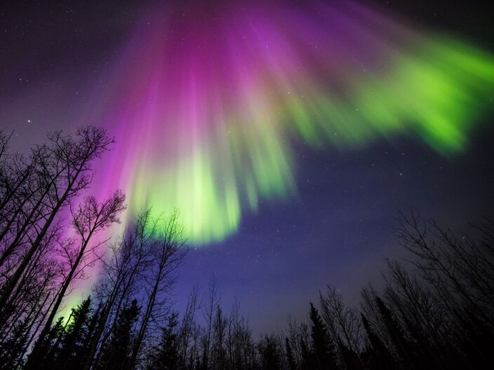 Alaska - Noorderlicht gezien in Alaska, 2015. Bron: NASA, Sebastian Saarloos 