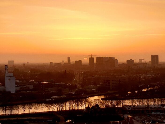 Foto gemaakt door Geurt van Roekel (februari 2021) - Utrecht - Saharastof heeft de verwachting vaker in het honderd laten lopen