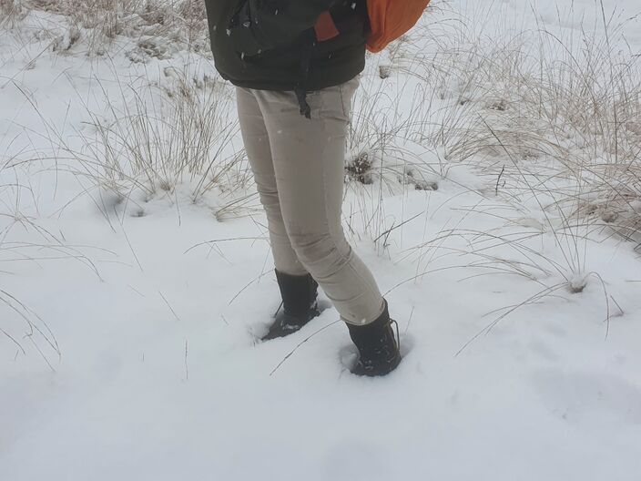 Foto gemaakt door Reinout van der Born - Op de Veluwe lag gisteren al ruim 10 cm. Het sneeuwdek is lokaal tot 17 cm aangegroeid. 