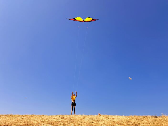Foto gemaakt door Nel van Es -  Den Helder - Voor het vliegeren is het deze maand perfect weer! 