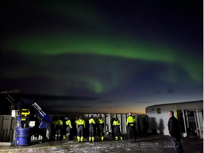 Foto gemaakt door Daan van den Broek - Noorderlicht tijdens onze scientific cruise op Spitsbergen.