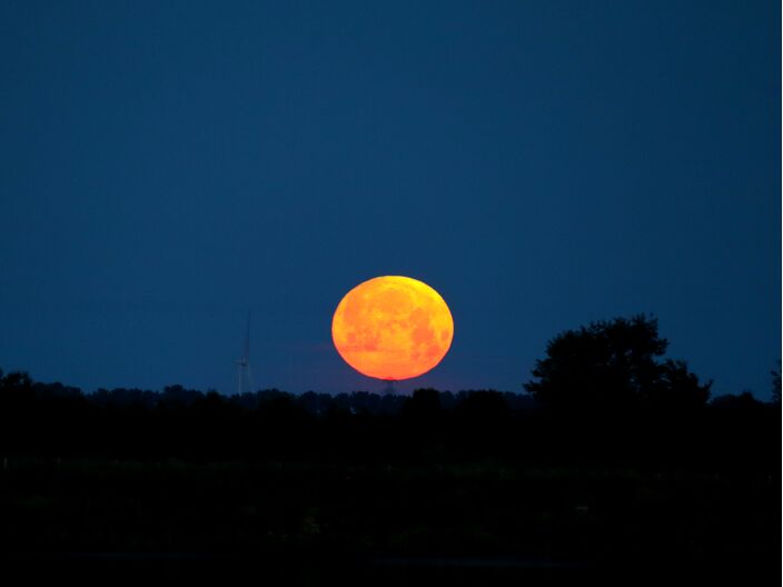 Foto gemaakt door Tamar Pitt - Zuid-Beijerland - Vorige maand was de supermaan ook al prachtig te zien